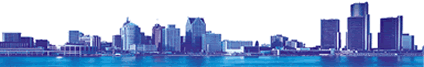 Detroit Sky line seen from Windsor