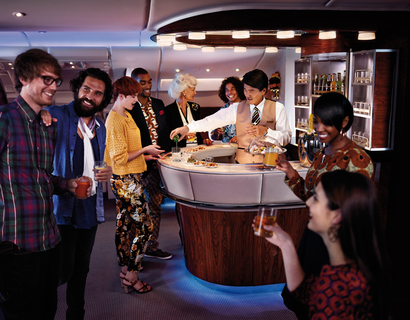 A380 - First and Business Class Onboard lounge